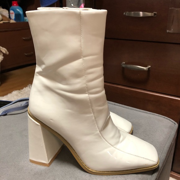 nasty gal white booties